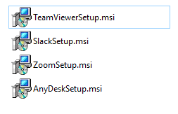 4 .msi files
