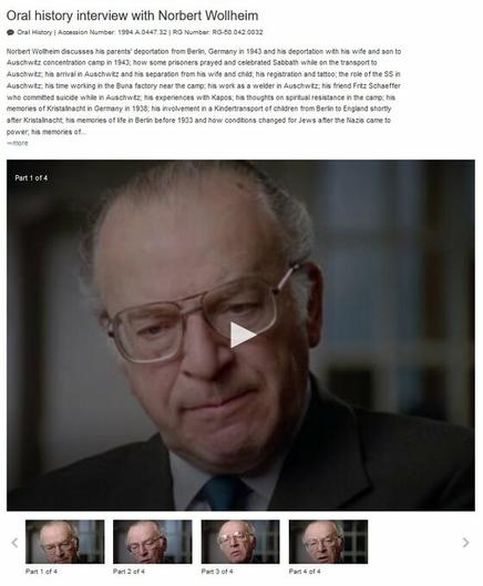 Vorschau auf das Video des biographischen Interviews mit Norbert Wollheim.