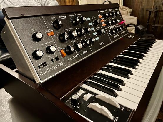 Minimoog Model D 2022 at the Moog launch party