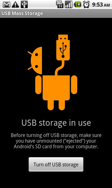 Screenshot of Android's USB Mass Storage activity, unreleased, circa 2010. Artwork shows an Android bugdroid (classic proportions) with its head hinged open at the corner to reveal a USB cable. 

It was supposed to look like it had its hood open or something, but everyone thought it was being decapitated or consumed from within by a terrifying USB snake or something. OK, some folks also thought it was some sort of Terrance and Phillip homage, which it was not.