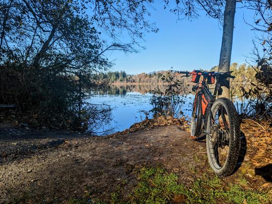 hardtail mountain bike by Burnaby lake