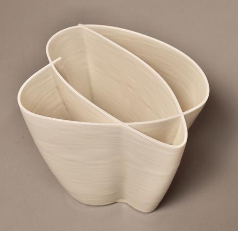 3D printed porcelain vase