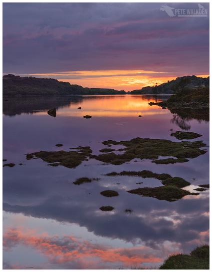 The view down Loch Cuin at Dervaig, on the Isle Of Mull, at sunset. Taken in May last year at high tide.