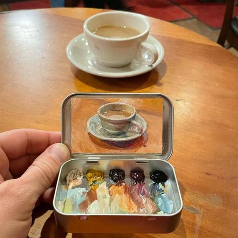 Miniature Painting Coffee Cup