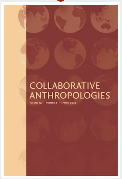 Orange and beige cover of the journal Collaborative Anthropologies.