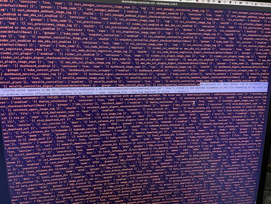 Ansible is the best software with the most helpful error messages I lied