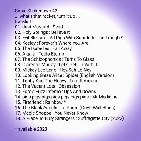 Sonic Shakedown Tracklist