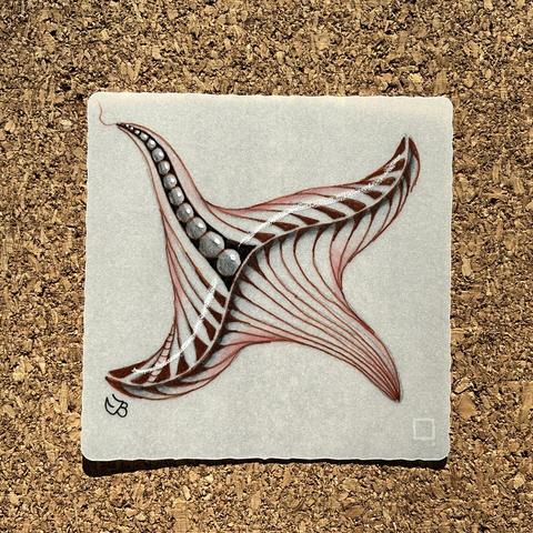 Zentangle art created by Jenn Brayton CZT36 with new tangle pattern