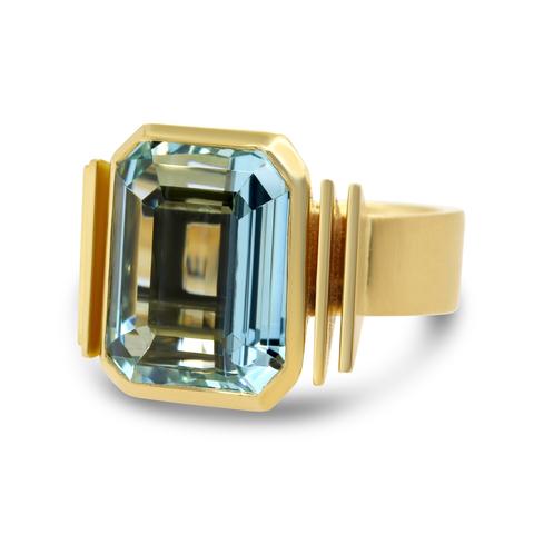 Rudolf Heltzel Aquamarine Statement Ring at Designyard
