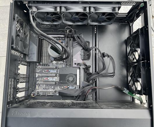 Motherboard in computer chassis