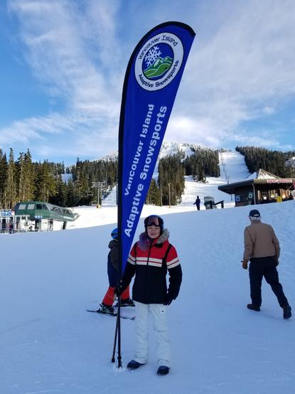 Standing with Vancouver Island Adaptive Snowsports Banner
