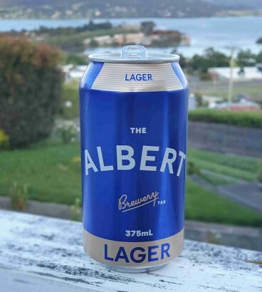 A can of Albert Lager.