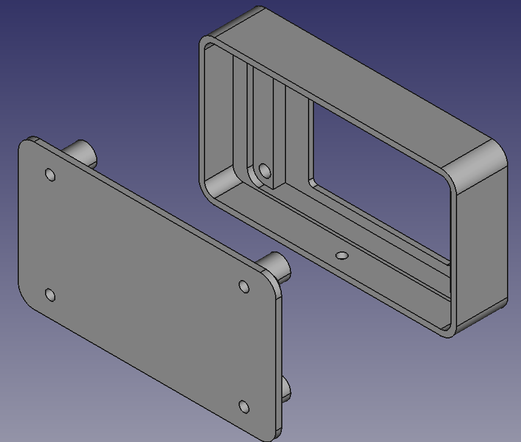 Screenshot of FreeCAD image of case