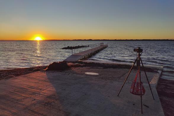 Photographing the sunset
