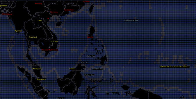A map in mapscii