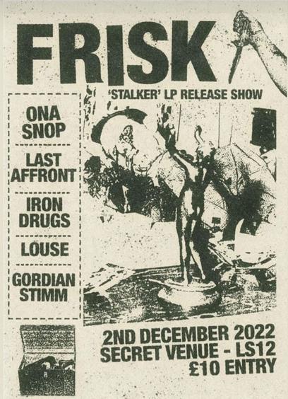 Frisk album launch gig flyer