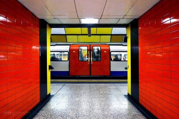 Photography of a London Underground train station Green Park station.