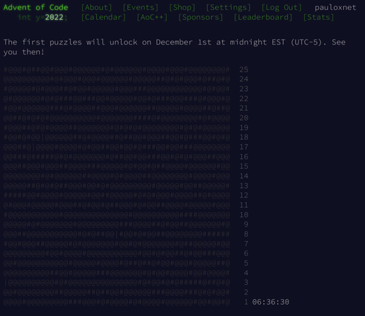 Advent of Code website screenshot