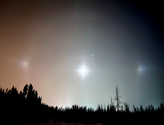 A gorgeous moondog for December 1 north of 60 in Canada's Yukon