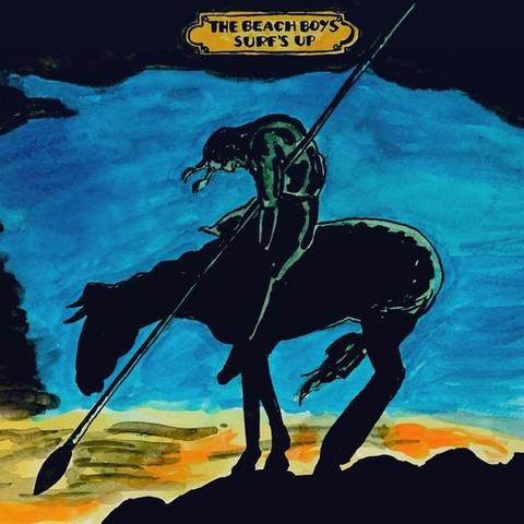 Surf’s up, in which the beach boys decided to go with what looks like a dying warrior on a horse.