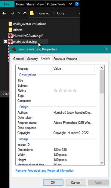 Editing metadata in Windows 10