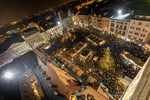Z radniční věže v Olomouci (Horní náměstí)