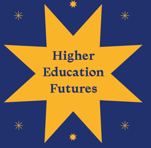 Higher education futures cover image for report showing a star