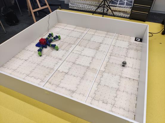 Robot in a testing arena