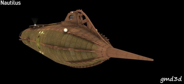 Lightwave3d model of Captain Nemo Nautilus