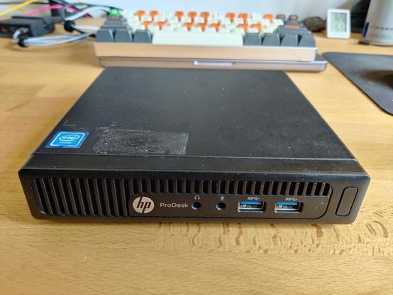 An HP Prodesk 400 G2, front view