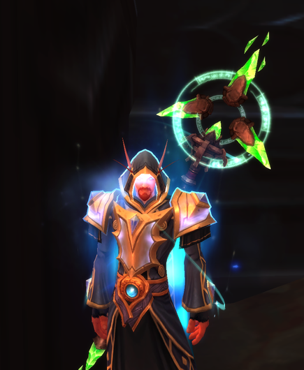 A screenshot of a male redheaded blood elf mage from World of Warcraft.