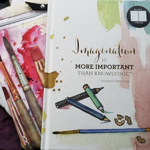 Sketchbook 
Imagination is more important than knowledge written on the cover.