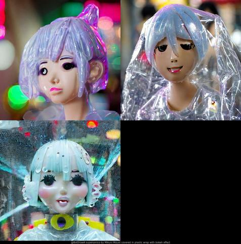 AI drawing of "supersonico by Mikuni Mizuki covered in plastic wrap with bokeh effect"

#bokeh #plasticwrap #anime #AIArt #DigitalArt #StableDiffusion2 #ExperimentalExtra
context: https://imgur.com/gallery/Hhq8ytX/comment/2290651949
