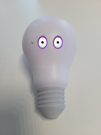 Light bulb shaped stress ball