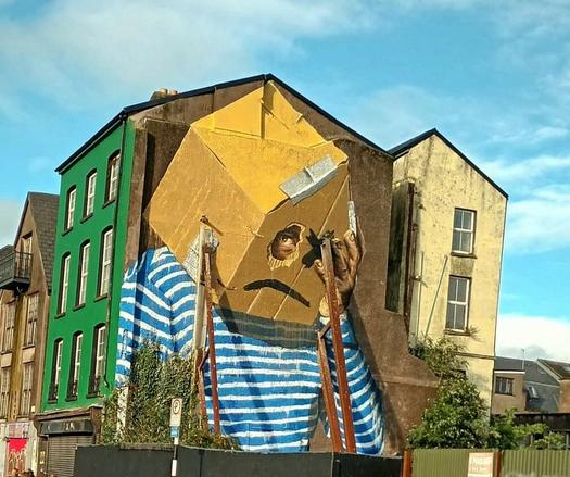 Mural in Cork City in protest against the vacancy and dereliction in the city.