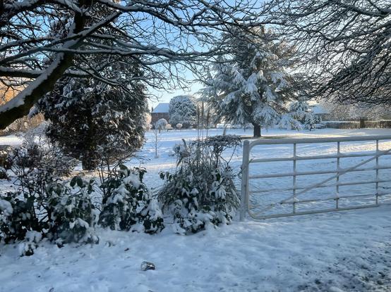 Snowy Hitchin in Hertfordshire