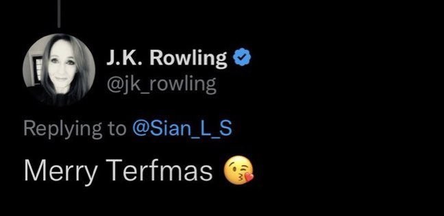 Jk Rowling saying merry terfmas
