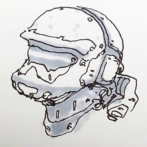 Scifi helmet