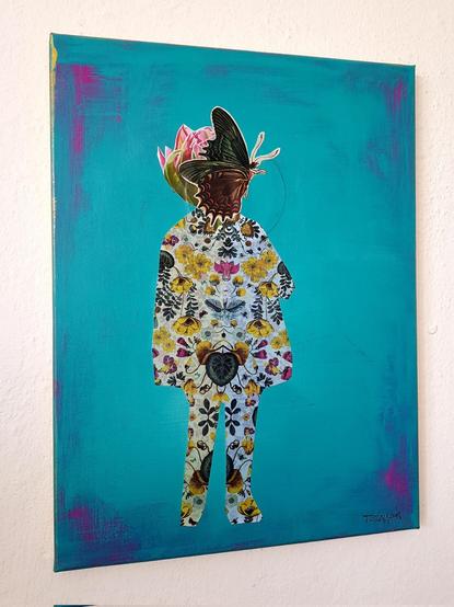 Mixedmedia-Collage (ein wundersames Wesen) aus meiner Serie *Die Wundersamen*