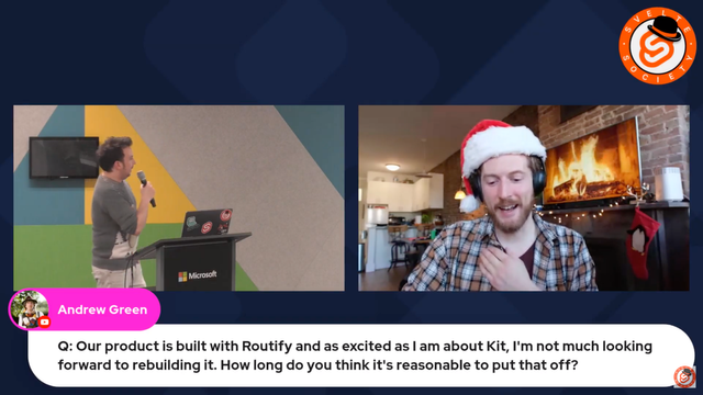 I asked: Our product is built with Routify and as excited as | am about Kit, I'm not much looking forward to rebuilding it. How long do you think it's reasonable to put that off?