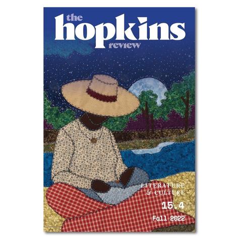 Cover of The Hopkins Review 15.4 with quilt “Mary Had a Baby” by Stephen Towns
