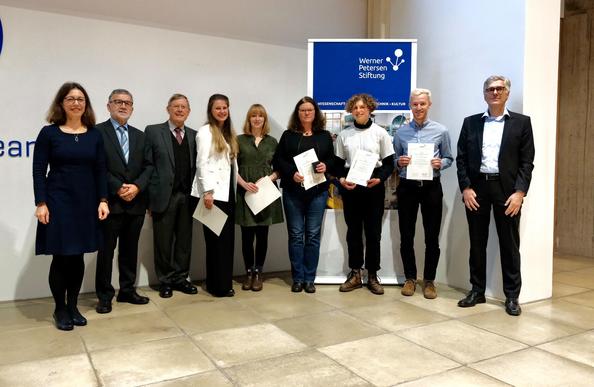 GEOMAR-Direktorin, Vorsitzende der Prof. Dr. Werner-Petersen-Stiftung, Preisträger:innen sowie GEOMAR-Verwaltungsdirektor