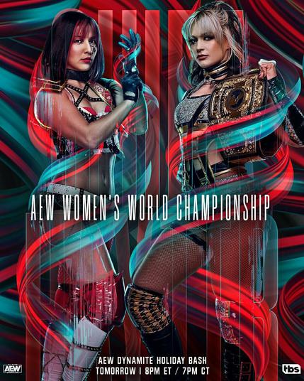 Poster to promote the AEW Women's title match of Jamie Hayter vs Hikaru Shida