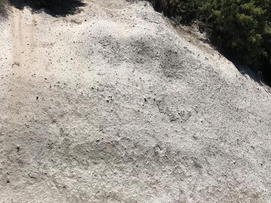 Massive air-fall tuff (pumice) exposure on Crater Lake Highway