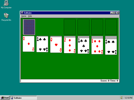 Solitaire for Windows 95