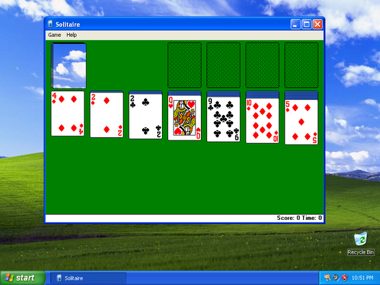 Solitaire for Windows XP