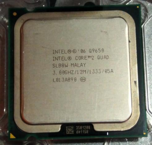 Intel Core2Quad 9650 CPU.