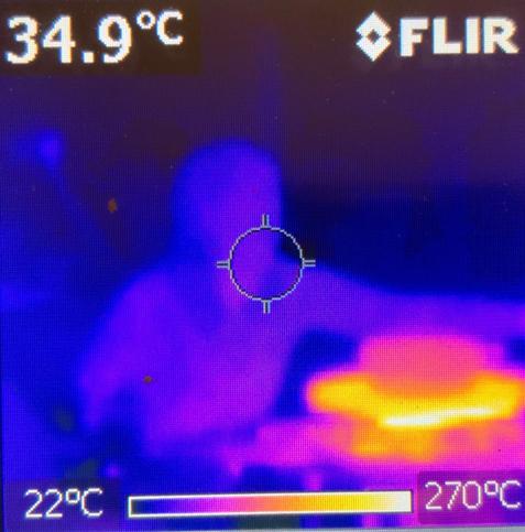 Infrarotaufnahme von raclette