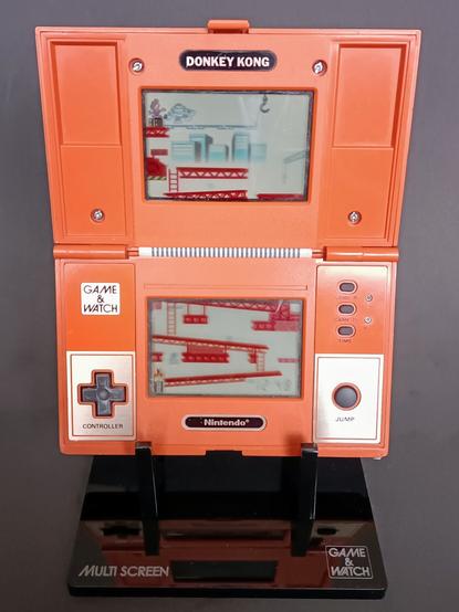 Donkey Kong Game & Watch on an acrylic stand