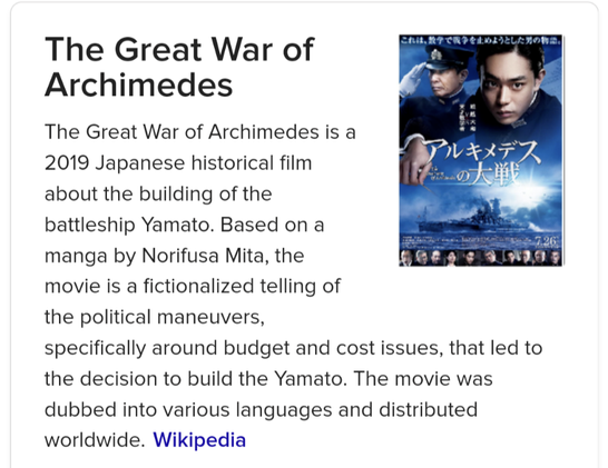 Movie Cover for movie Great War of Archimedes